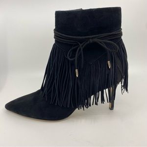 Sam Edelman Women’s Louie Suede Ankle Boots Side Zip Color Black SZ 8